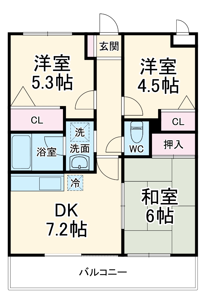 サンカーラ壱番館の間取り