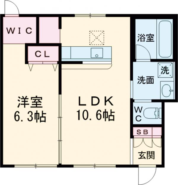 Ｇｒａｎｄ　Ｓｔａｍｍ・102号室の間取り