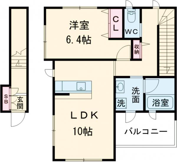 Ｇｒａｎｄ　Ｓｔａｍｍ・201号室の間取り