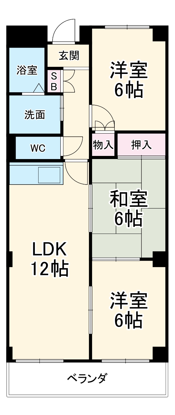 スカイヒルズKawaiの間取り