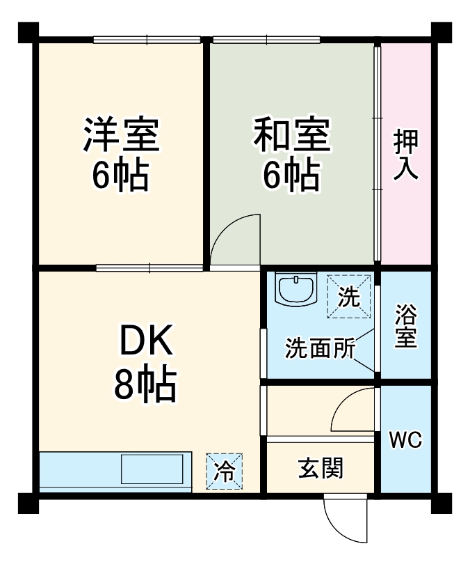 七つ屋町平屋 西棟の間取り
