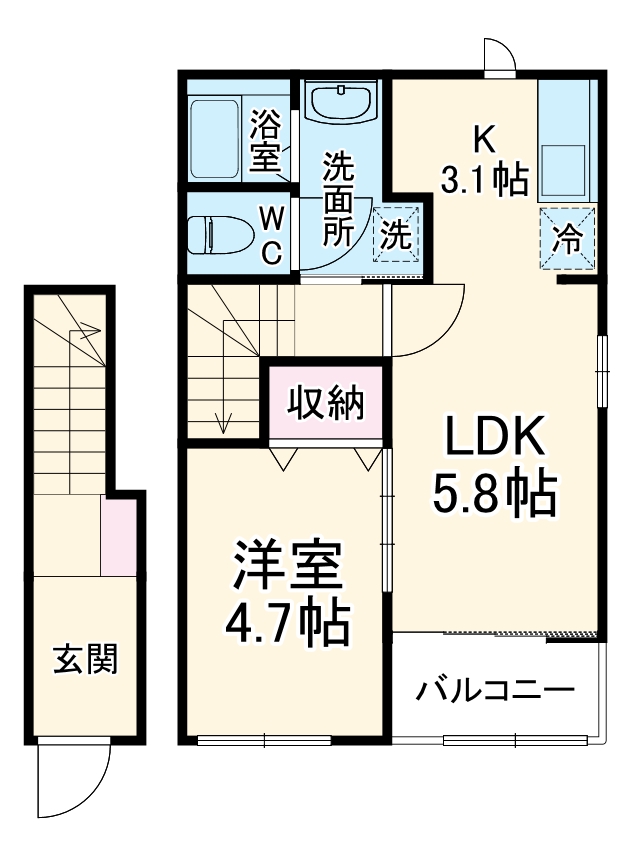コンフォートマルエⅡの間取り