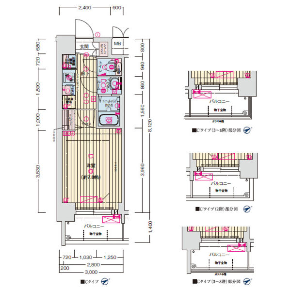 ソルテラス大阪BAY STATION SIDEの間取り