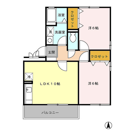サンフルさがみ野A棟の間取り