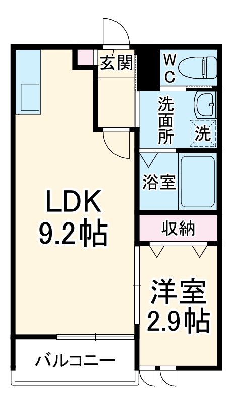 蓮田市東2丁目アパートの間取り