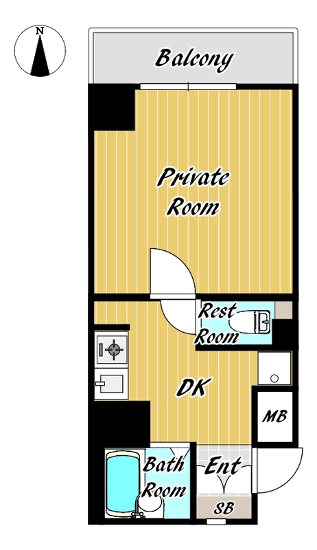 コスモリード大阪本町の間取り