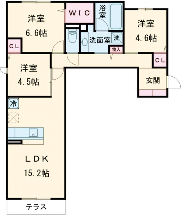 D-comodo小金井貫井北町の間取り