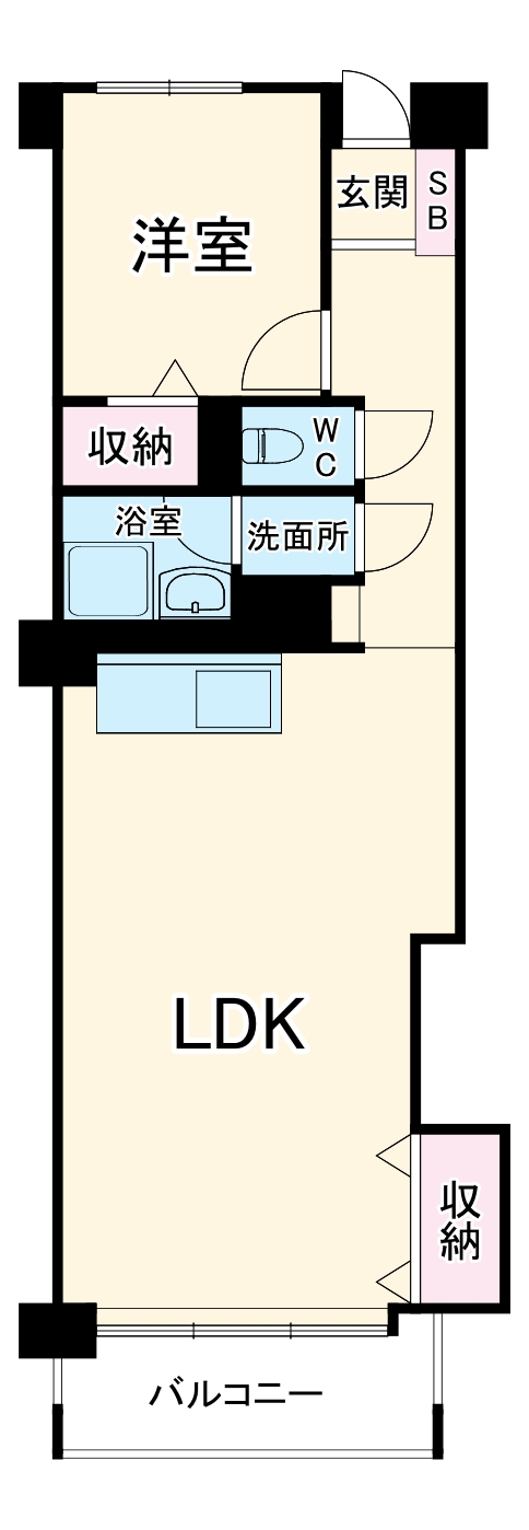 鵠沼フラワーマンションの間取り