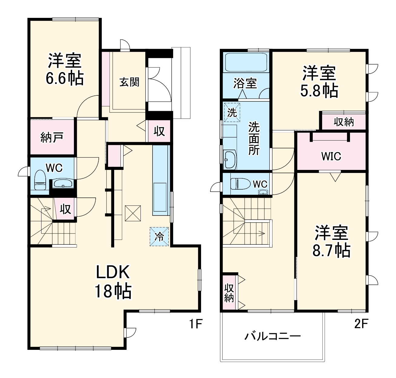 春日井市松本町貸家の間取り