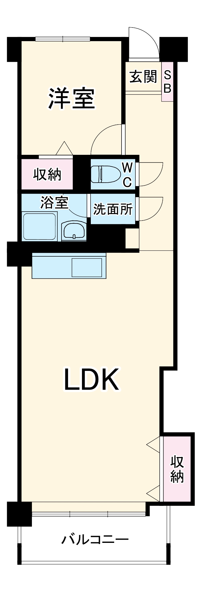鵠沼フラワ-マンションの間取り