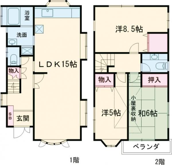 杉並区和泉4丁目貸家の間取り