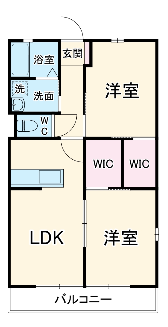 ヴェルレーヌBの間取り