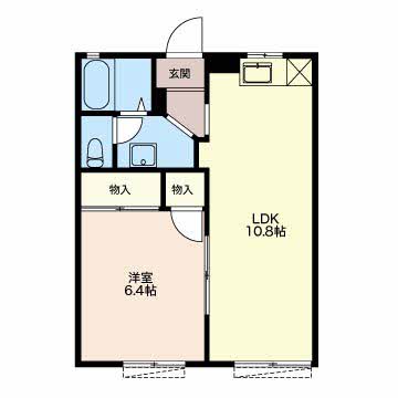 スリーゼハイツDの間取り