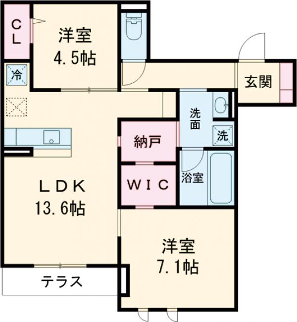 D-comodo小金井貫井北町の間取り