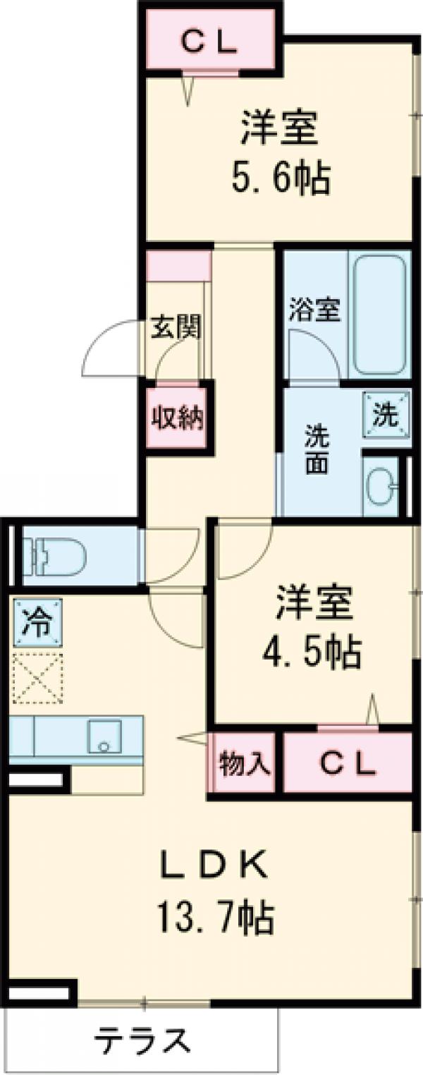 D-comodo小金井貫井北町の間取り