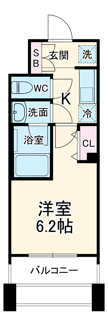 パークフラッツ弁天町駅前の間取り