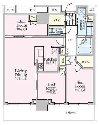 ザ・タワー十条の間取り