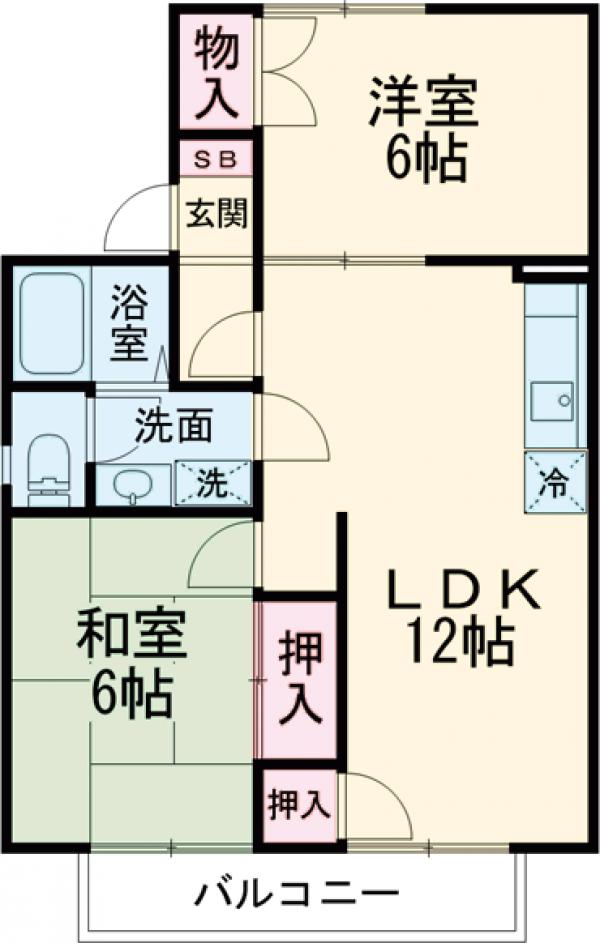 フォレストB館の間取り