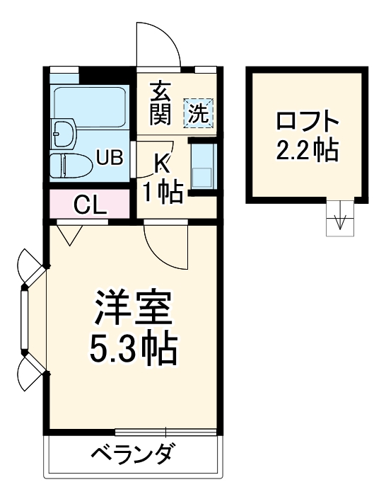 ローズアパートRー18の間取り