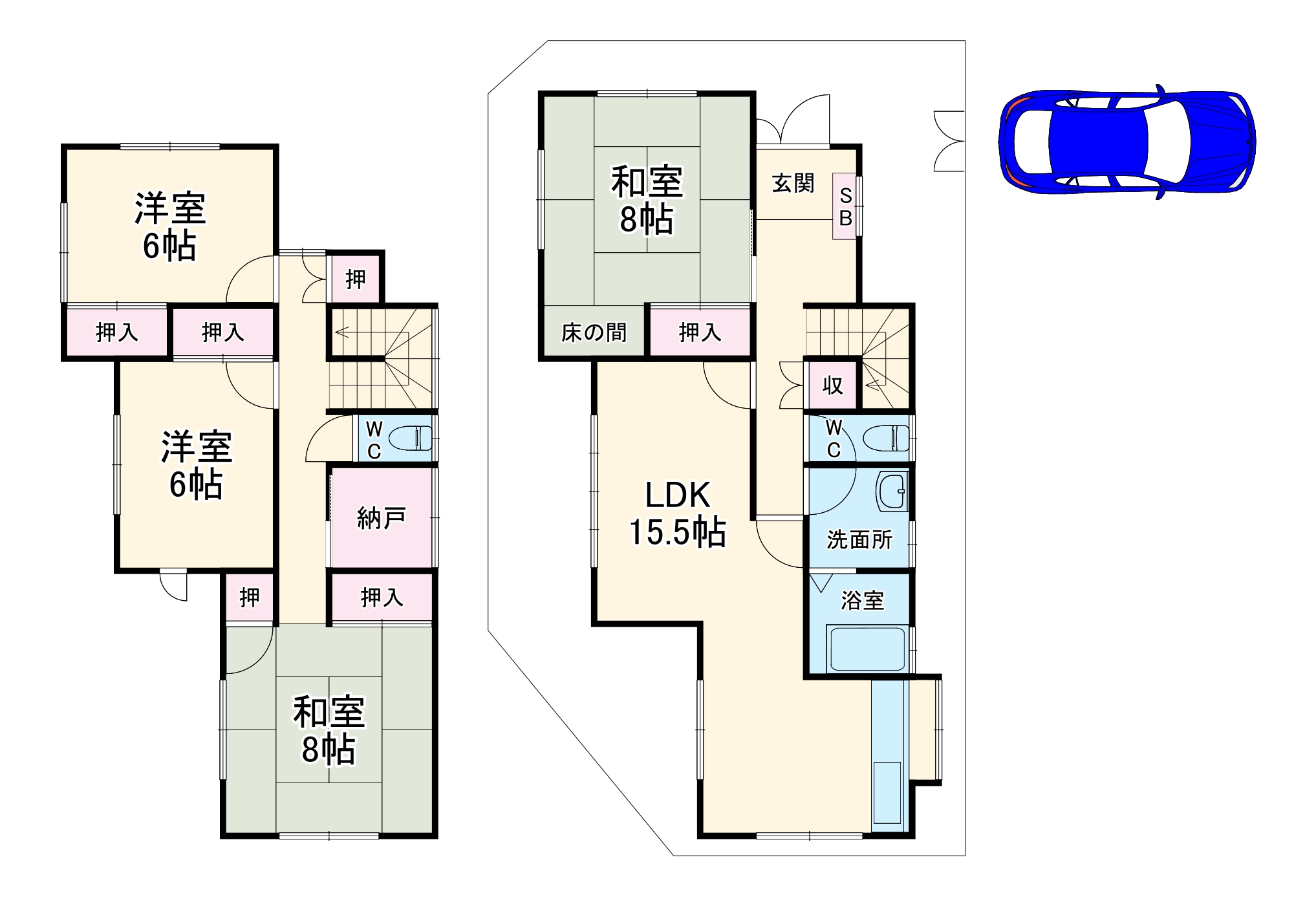 稲6丁目貸家3号の間取り