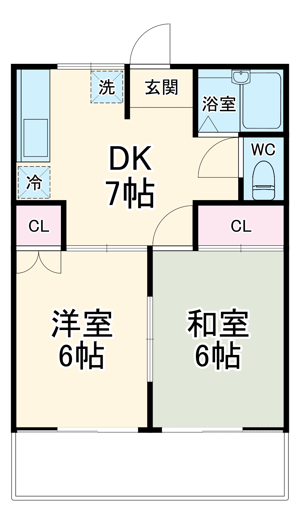 コーポ中村Bの間取り