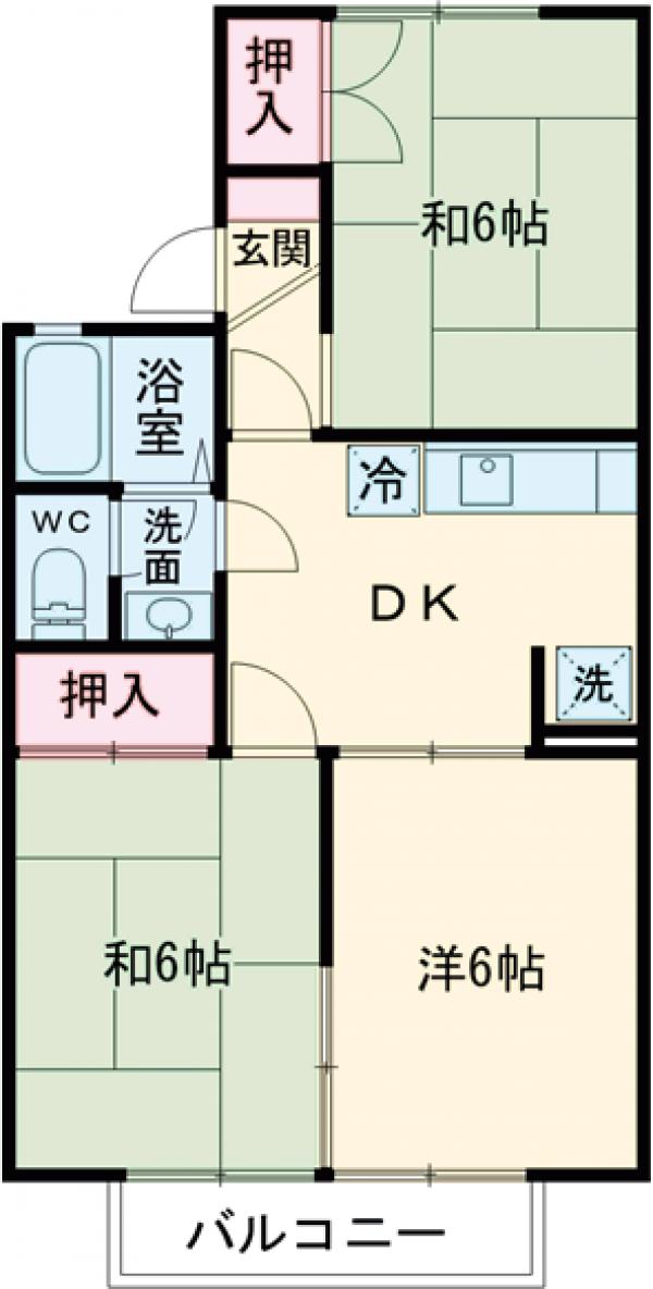 サニースクエアA棟の間取り