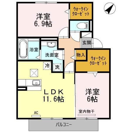 フレール A棟の間取り