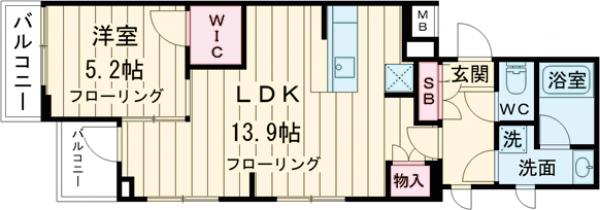 グランドコンシェルジュ馬込アジールコートの間取り