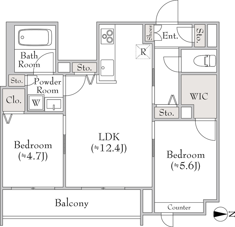 ベレオ三軒茶屋・205号室の間取り