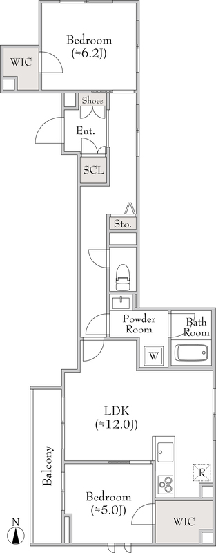 ベレオ三軒茶屋の間取り