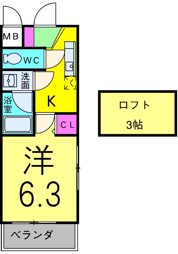 エステート新松戸24の間取り