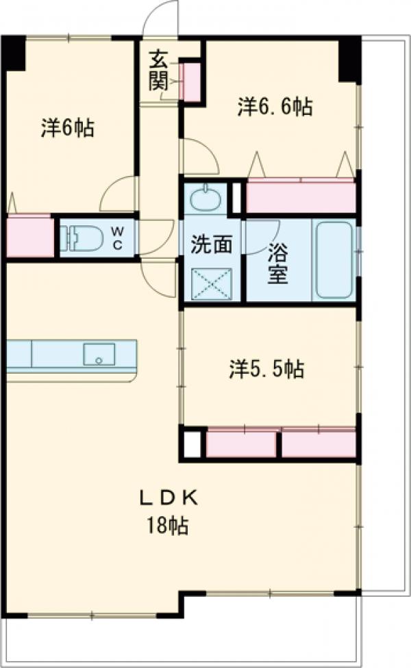アンピールリーヴァス天神の間取り