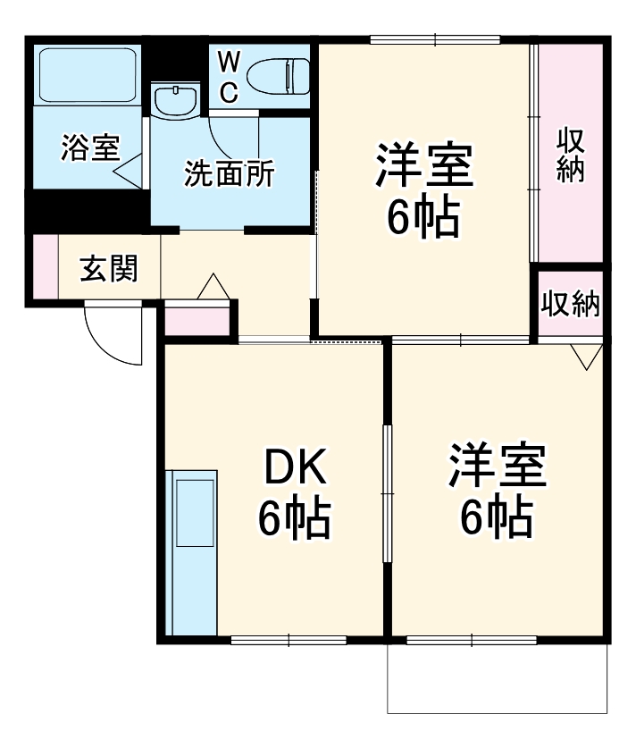 フローラハイツⅡ Aの間取り