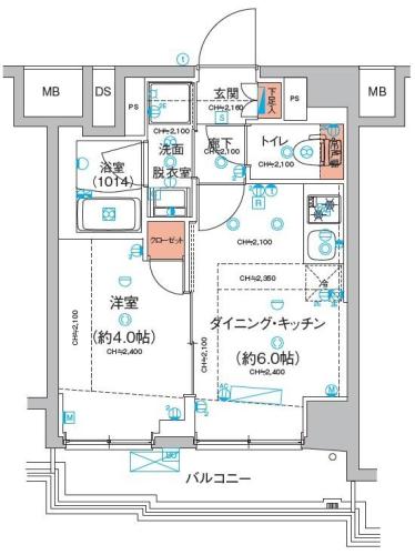 ハーモニーレジデンス東京羽田スカイブリッジの間取り