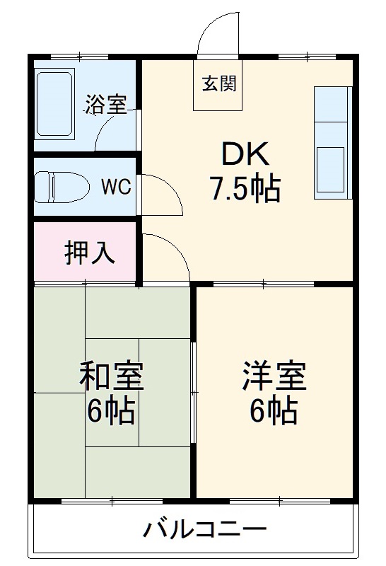 ハイツイトーの間取り