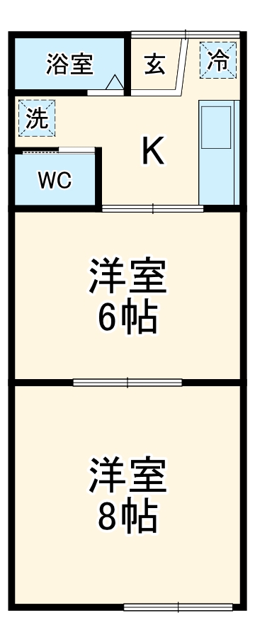 あひるアパートBの間取り