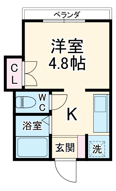 宇奈月第八コーポの間取り