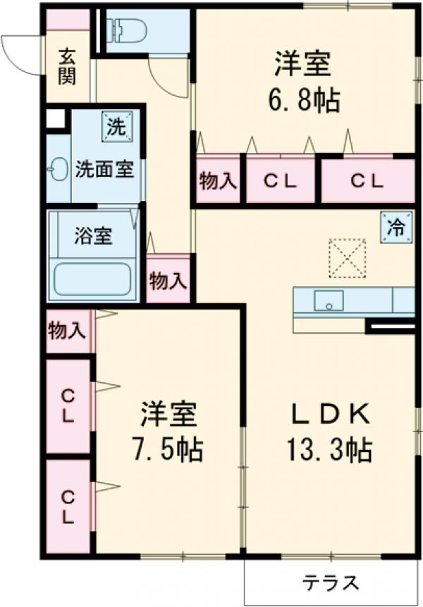 ボヌール シェソワの間取り