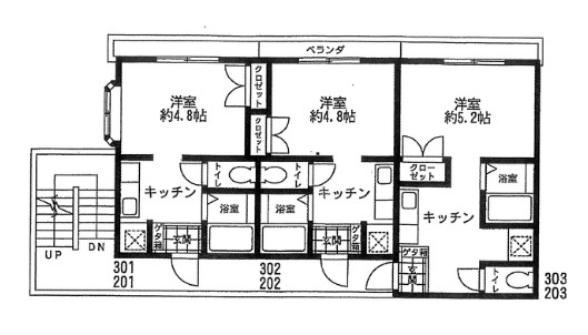 宇奈月第八コーポの間取り