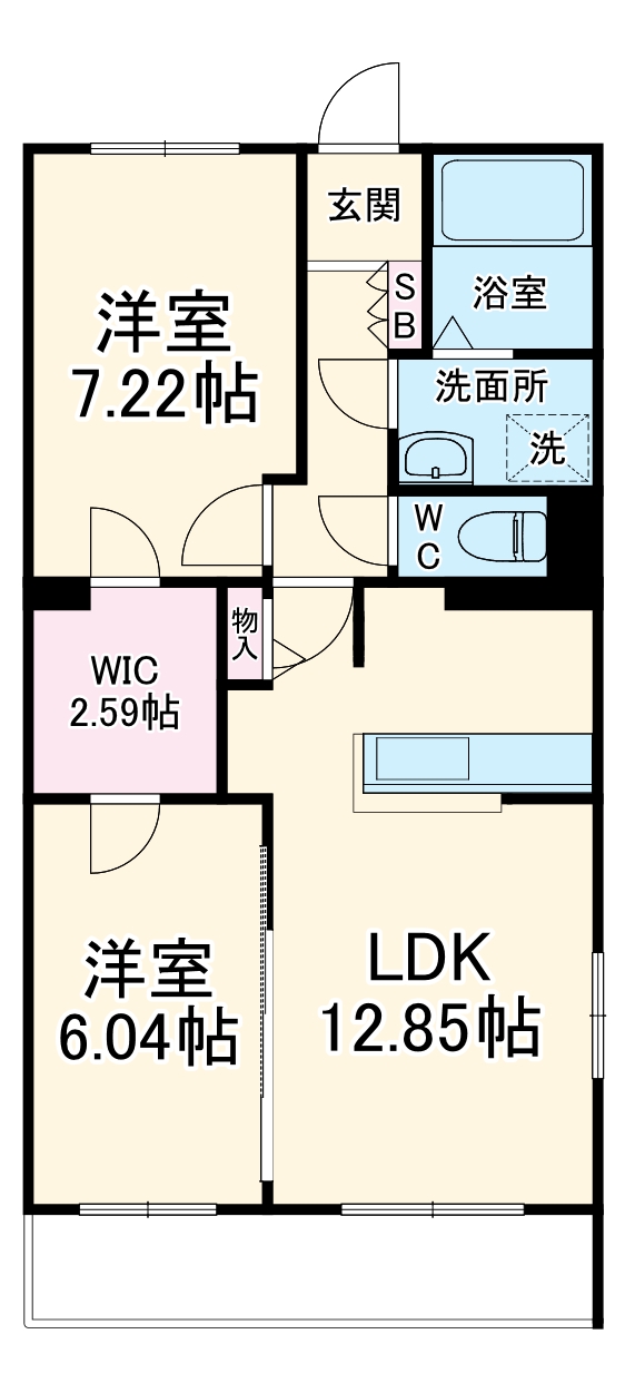 東三方町・黒栁マンションの間取り