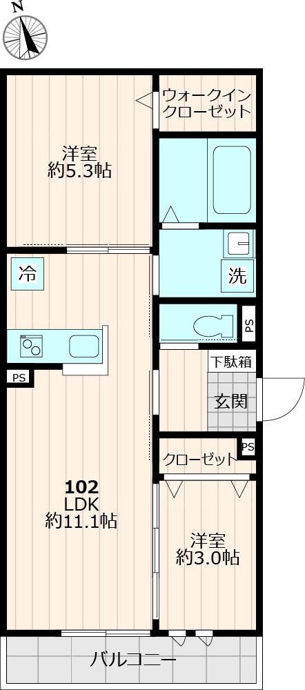 ユアメゾン墨田・302号室の間取り