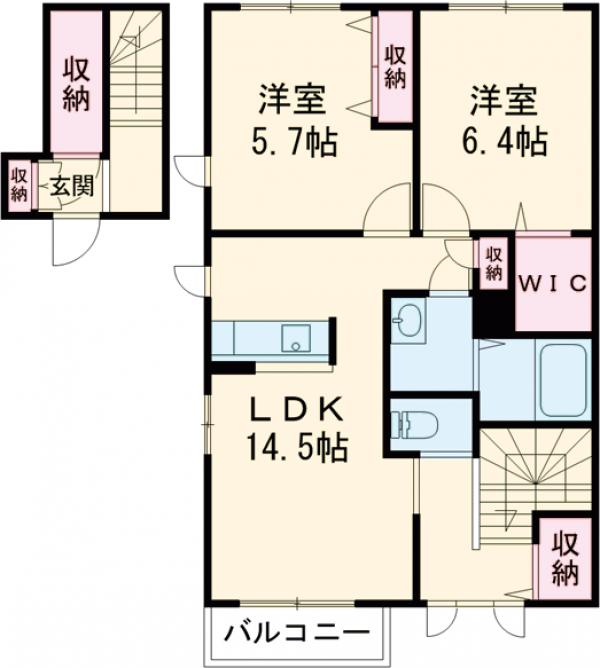 シャーメゾンBの間取り