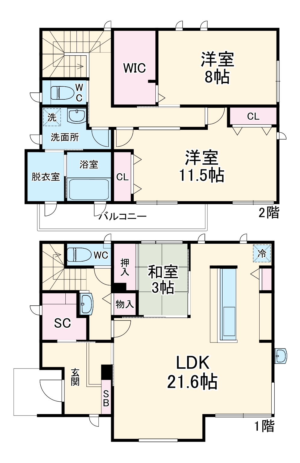 甚目寺乾出戸建の間取り