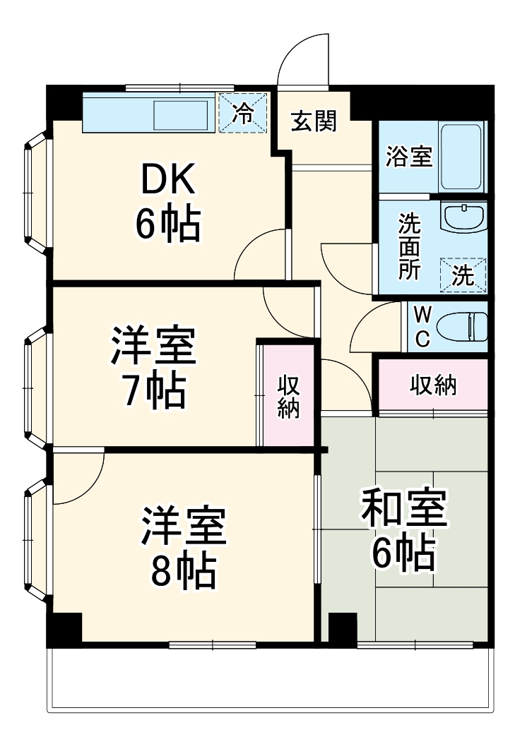 ラウンドハウスマンションの間取り