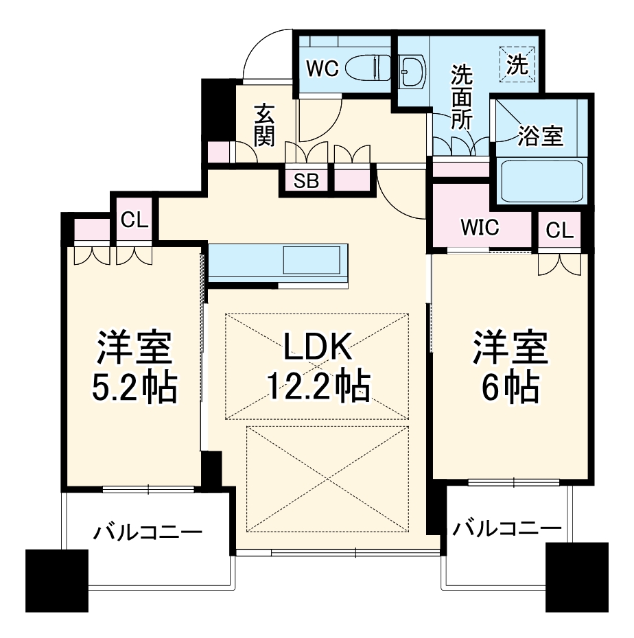 シティタワー大阪本町の間取り