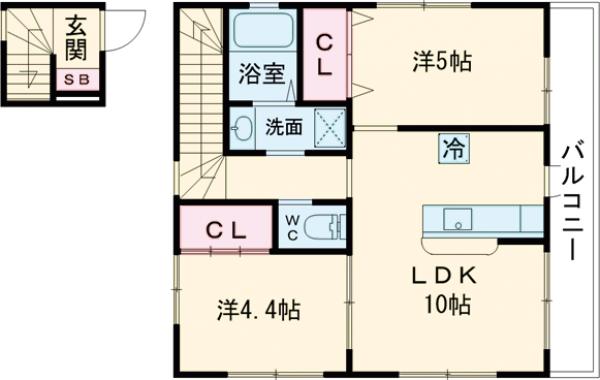 サンライズ大山Ⅱの間取り