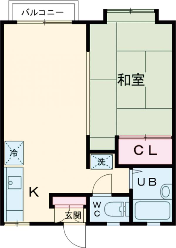 高稲荷ハイツの間取り