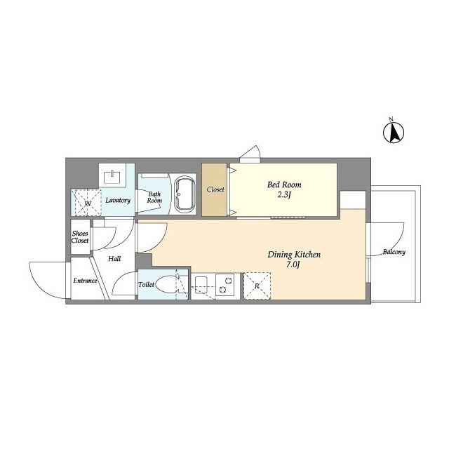 グランカーサ上野松が谷の間取り