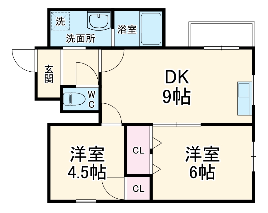 豊里の完工年月(1988年3月)築の賃貸マンションの間取り