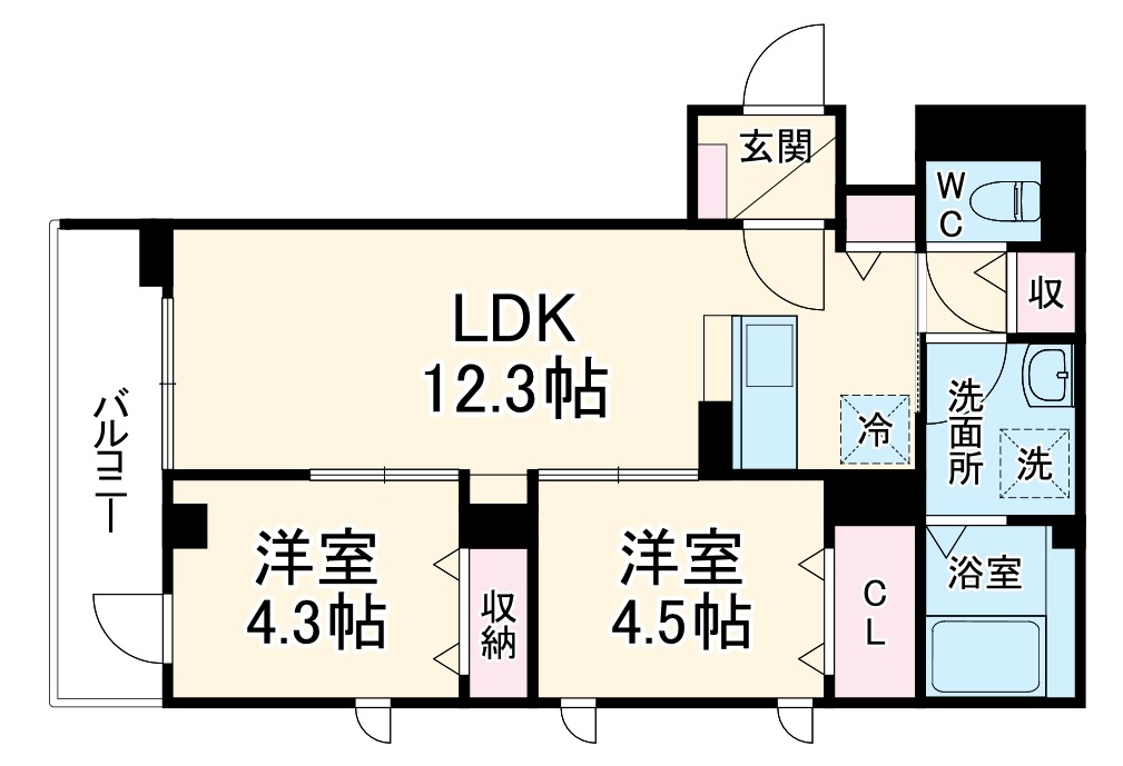 ラ・パートメント千葉の間取り